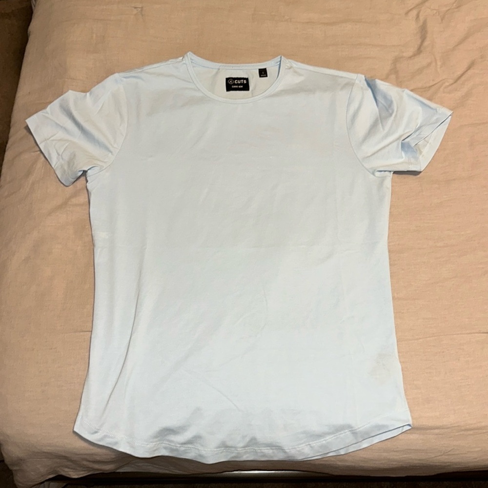 Cuts AO Curve-Hem Tee (light blue) lightly used.